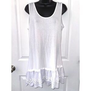 Multiples white lace layering tank top